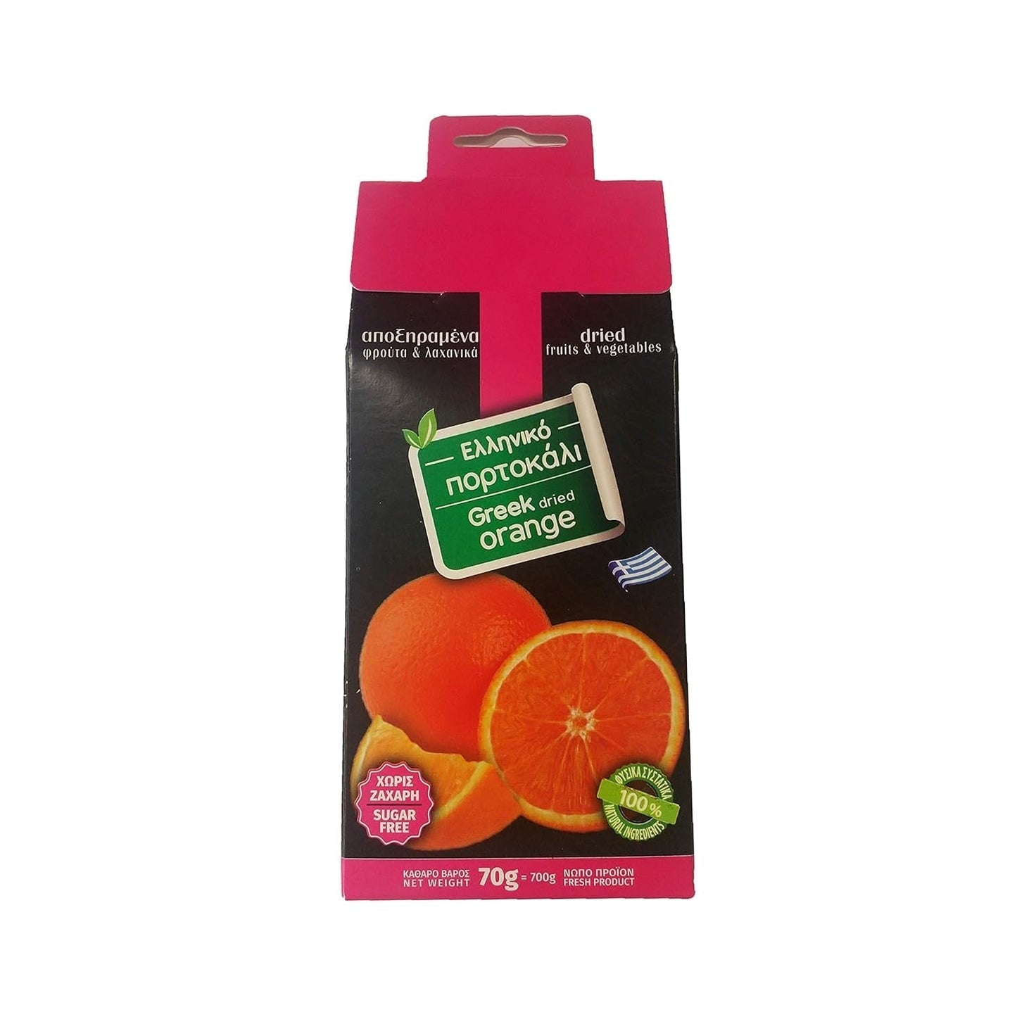 4G - suszone pomarańcze greckie, opakowanie 2 x 70 g (łącznie: 140 g) Produkty suszone Naty Shop