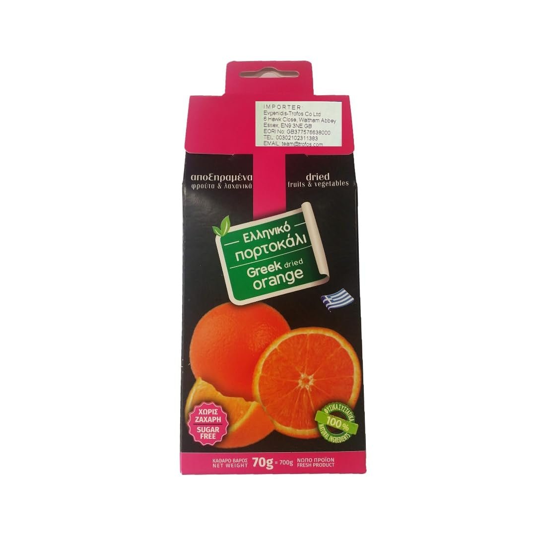 4G - suszone pomarańcze greckie, opakowanie 2 x 70 g (łącznie: 140 g) Produkty suszone Naty Shop