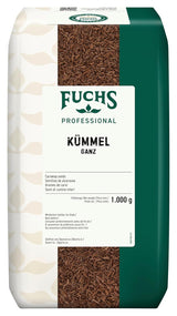 Fuchs Professional - Kümmel ganz | Ungemahlen, zum Würzen von Bratkartoffeln oder Krautgerichten | Profi-Qualität für Großverbraucher und Gastronomie | Worek 1 kg nadający się do recyklingu