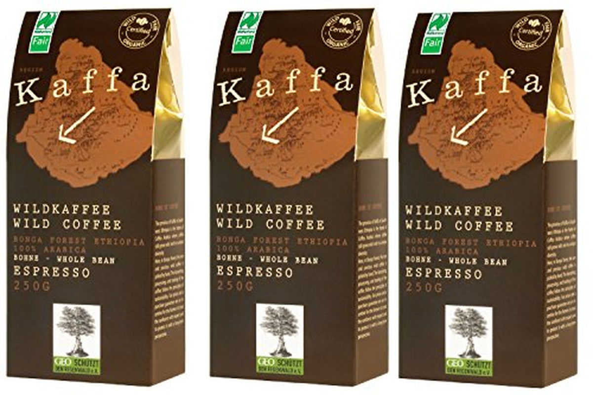 3 x ziarna espresso Kaffa Organic Wild Coffee 250 g