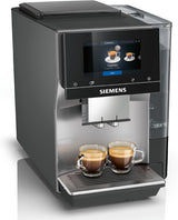 Automatyczny ekspres do kawy Siemens EQ700 classic TP715D01, sterowanie z aplikacji, napar na zimno, intuicyjny wyświetlacz dotykowy, do 10 indywidualnych kreacji kawowych jako ulubione, automatyczne czyszczenie parą, 1500 W, srebrno-szary