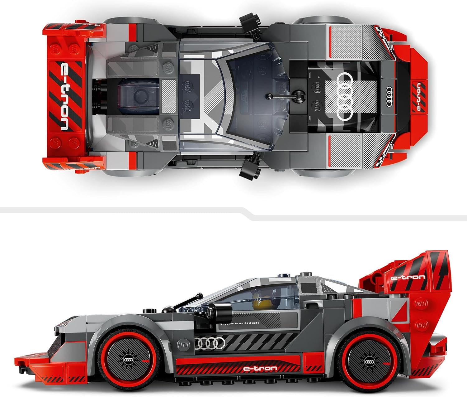 LEGO Speed Champions Audi S1 E-Tron Quattro Zestaw samochodów wyścigowych z zabawkami do budowania, zabawy i wystawiania na wystawie, model samochodu dla dzieci, prezent dla 9-letnich chłopców i dziewcząt 76921 Zestawy do budowania Besuche den LEGO-Store