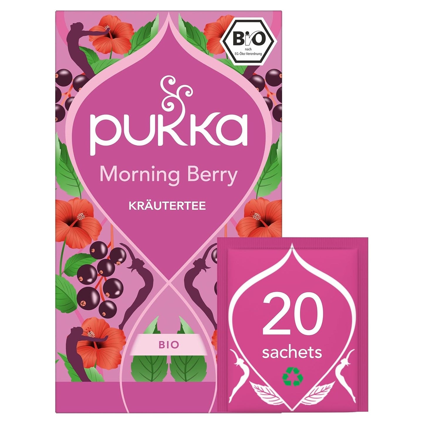 Pukka | Mieszanka organicznych herbat smakowych „Vanilla Chai” | Cynamon, imbir i wanilia | Herbata na poczęstunek z naturalną słodyczą | Opakowanie 1 | 20 torebek herbaty