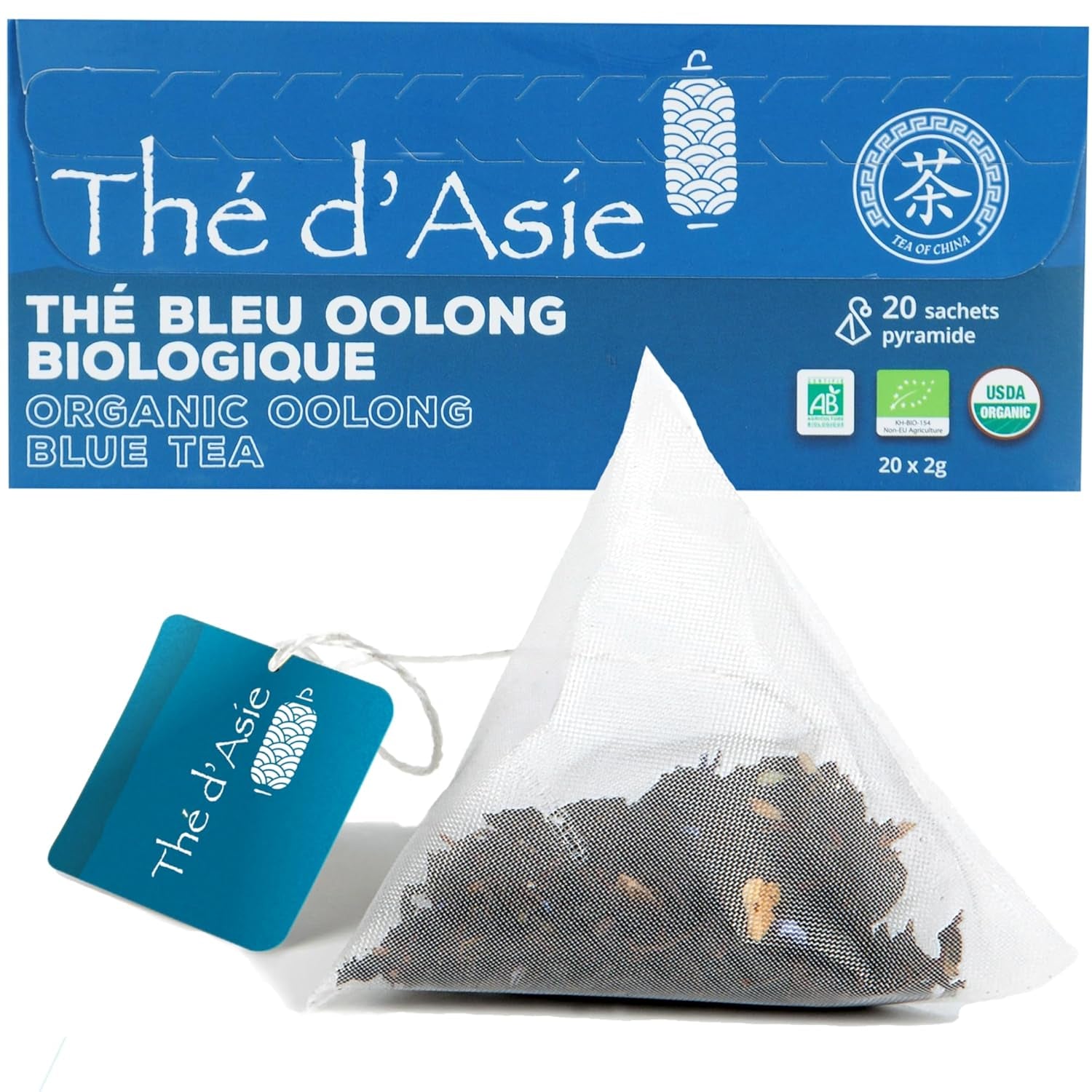 Khla - Bio Herbata Oolong 100 G - Niebieska herbata - Naturalna herbata sypana - Ekologiczna herbata azjatycka - Luźna i cięta - Herbata ziołowa i naparzana - Z Chin