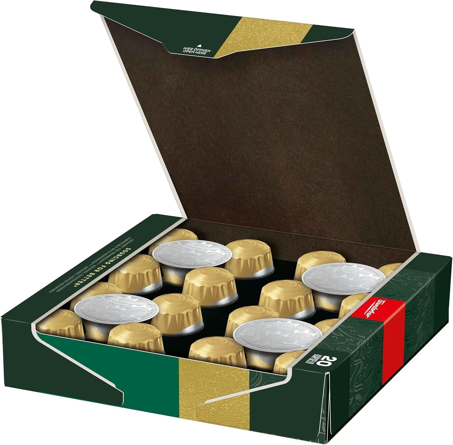 Jacobs Kaffeekapseln Krönung Crema, Intensität 6/12, 10 x 20 Getränke, kompatybilna z Nespresso* Kaffee Kapseln, 200 Kapseln