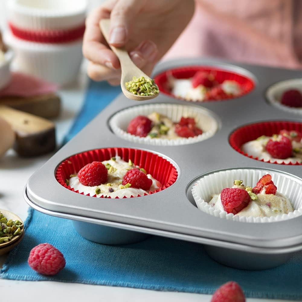 Blacha 6 Jumbo Muffins Ø 9 Cm - 34 X 22 X 4,5 cm Formy i blachy do pieczenia Naty Shop