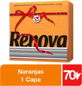Serwetki papierowe Renova, Red Label Orange - 70 serwetek