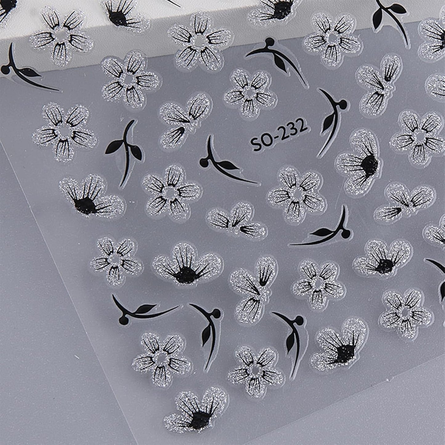 JMEOWIO 6 Blatt 3D Nagelsticker Blumen Nail Art Naklejka Selbstklebend Nagelaufkleber 5D Stereoskopisch Frühling Sommer Blumen Dekoration Nageldesign Zubehör