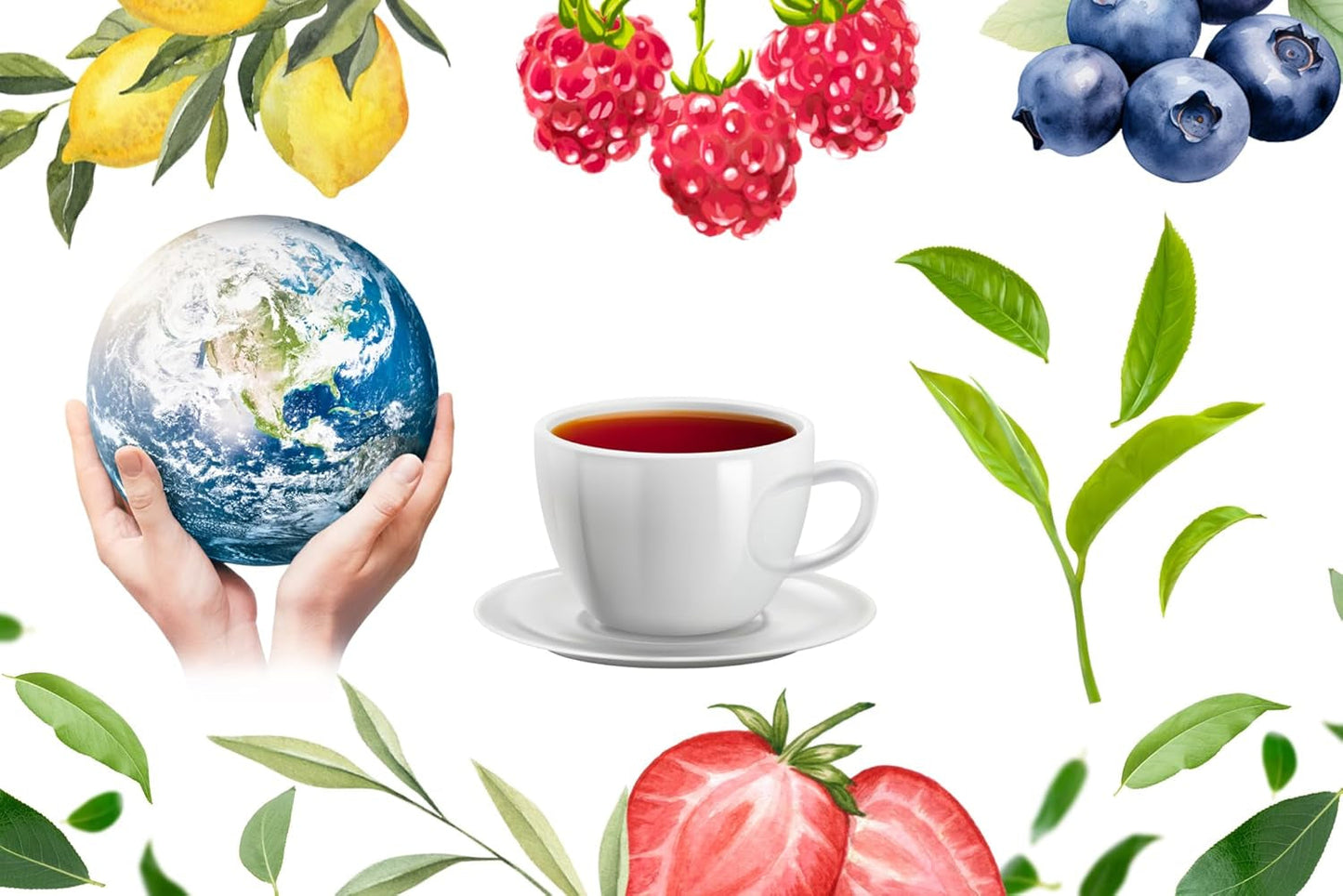 Babcia Jagoda - Herbata owocowa "Fruchtige Verführung" - 20 torebek - Z hibiskusem, jabłkiem, aronią, jeżyną, owocami róży, skórką pomarańczy - Intensywny smak owocowy, bez kofeiny, wegański, naturalny, Cay - 40G