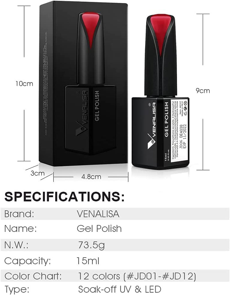 VENALISA koralowo-pomarańczowy lakier do paznokci UV 15ml żelowy lakier do paznokci do lampy UV do paznokci przezroczysty koralowo-pomarańczowy żelowy lakier do paznokci modele do samodzielnego projektowania paznokci