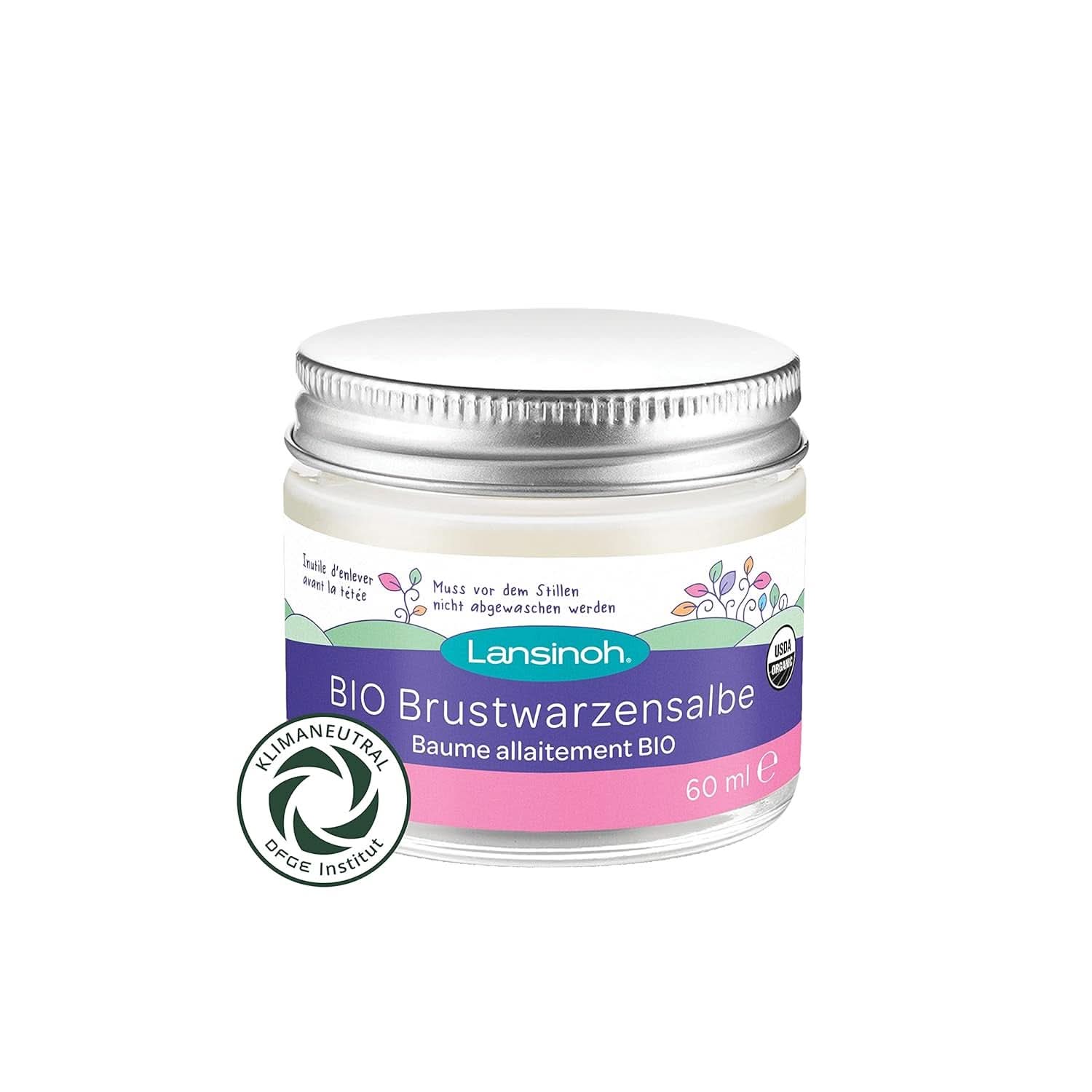 Lansinoh BIO Brustwarzensalbe, 60 Ml - Natürliche Pflege Empfindlicher Brustwarzen Und Trockener Haut - Akcesoria klimaneutral Żywność i karmienie piersią Baby Naty Shop