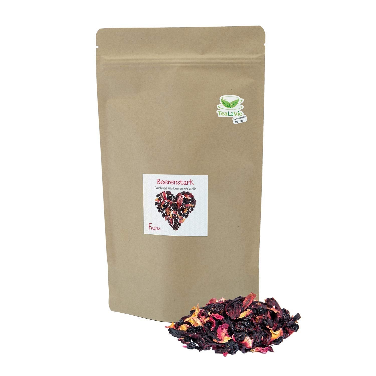 Tealavie - Herbata dla dzieci bez cukru - Poziomki i rabarbar (200 g) Tealavie Fruit - Herbata owocowa sypka