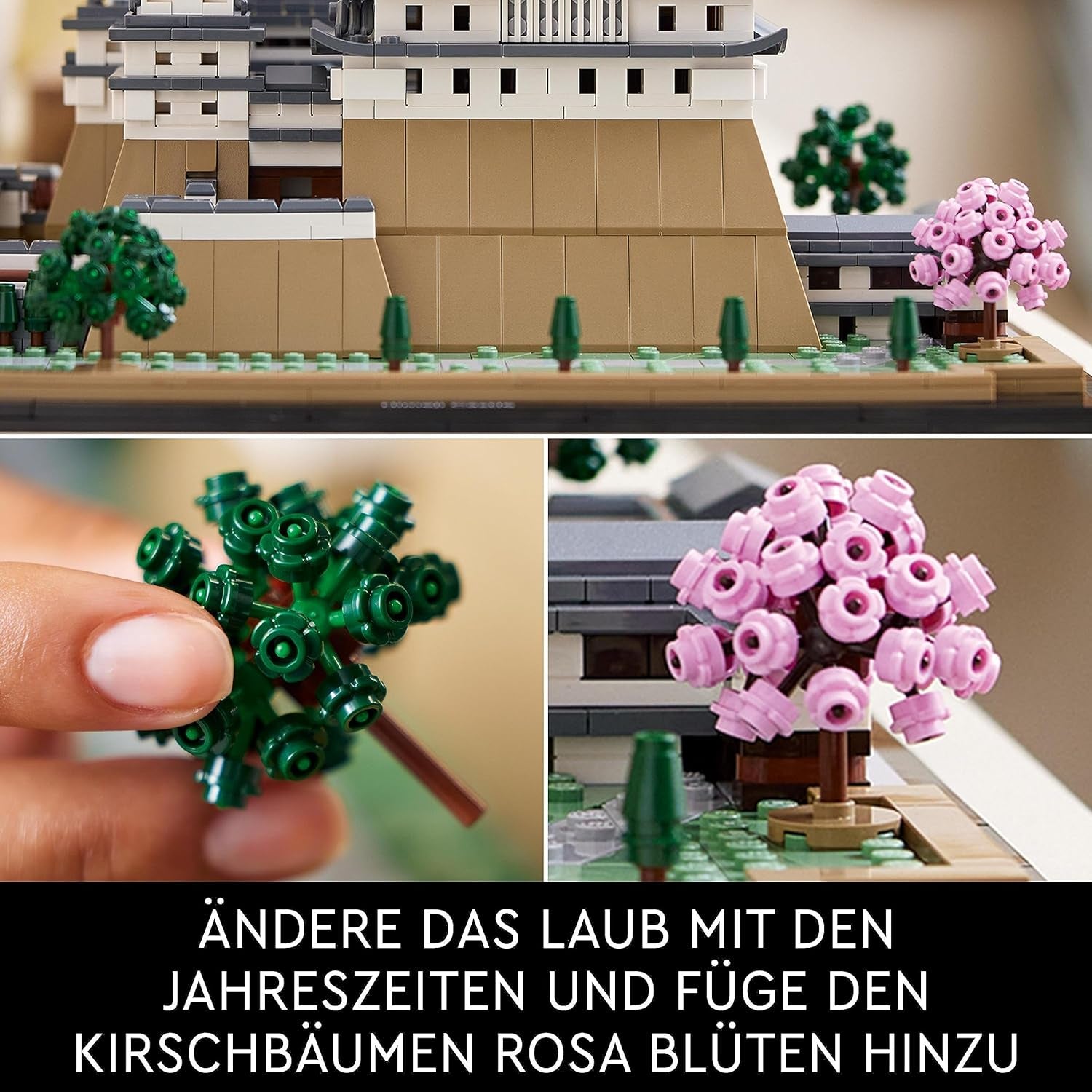 LEGO Architecture Zamek Himeji, zestaw modeli dla dorosłych, kolekcja zabytków, zestaw dla fanów kreatywnego ogrodnictwa i kultury japońskiej z drzewem kwitnącej wiśni, prezent dla niego i dla niej 21060 Zestawy do budowania Besuche w sklepie LEGO
