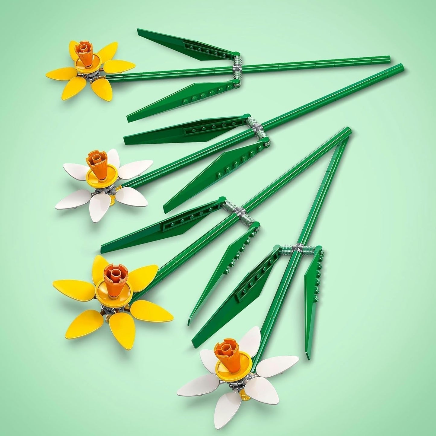 Żonkile LEGO Botanicals - Wielkanocne prezenty dla dziewcząt i chłopców - Sztuczne kwiaty dla dzieci - Bukiet kwiatów jako dekoracja pokoju lub biura - Prezent dla kobiet - 40747 Zestawy do budowania Besuche den LEGO-Store
