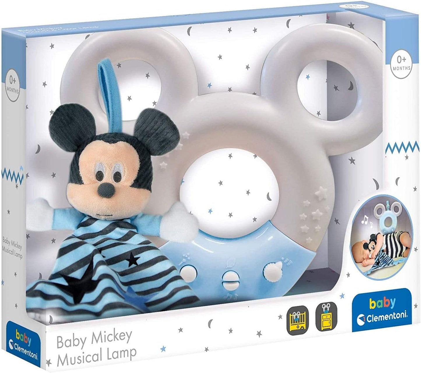 Clementoni 17397 Disney Baby Mickey Sound & Color Lampka nocna, wielokolorowa Zabawki dla dzieci Naty Shop