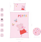Pościel dziecięca Świnka Peppa 100 x 135 cm i 40 x 60 cm, bawełniana Pościel - dzieci Naty Shop