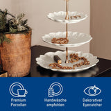 Półka Villeroy & Boch Toys Delight Royal Classic, dekoracyjny, warstwowy stojak na ciasteczka, ciastka i małe kawałki ciasta, porcelana premium, biały