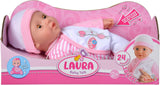 Simba 105140020 - My Love Baby Talk, lalka o miękkim ciele i zaspanych oczach w uroczym kombinezonie, wydaje 24 dziecięce dźwięki, 30 cm, lalka dla dzieci od 2 lat