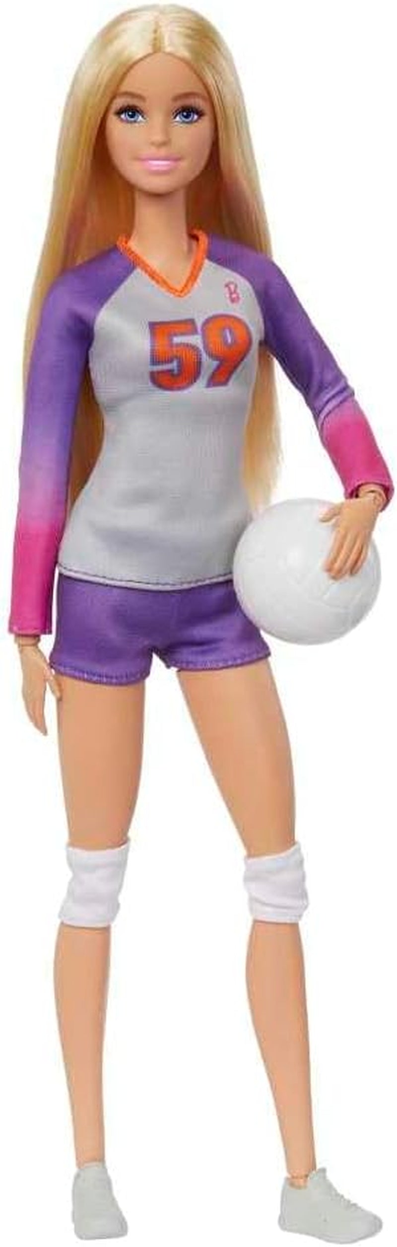 Barbie Made to Move – lalka siatkarka z koszulką i piłką – 22 przeguby do realistycznej zabawy, zawiera strój do siatkówki i sportową, HKT72 Naty Shop Modern Dolls
