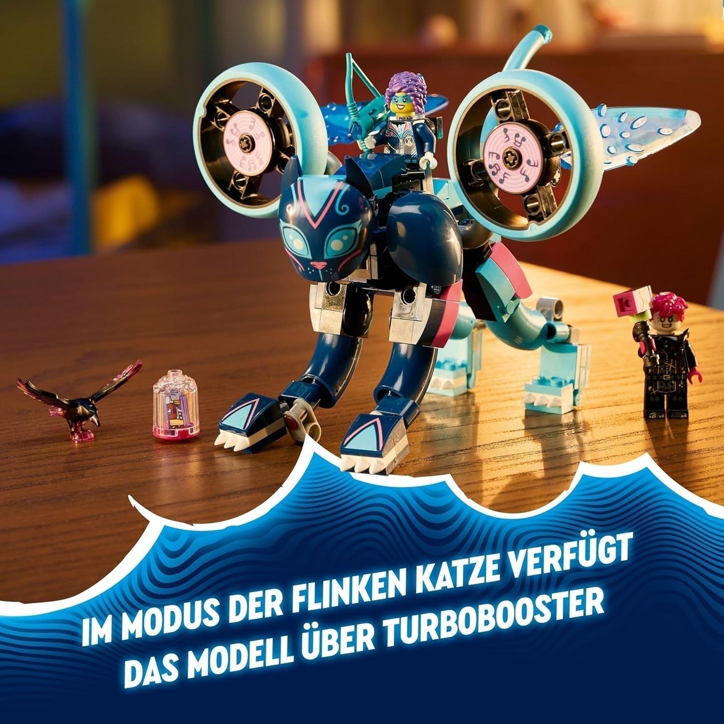 LEGO Dreamzzz Motocykl z kotem Zoey 2 w 1 prezent dla dzieci w wieku powyżej 7 lat Model zwierzęcia Zabawka z klocków konstrukcyjnych Motocykl Zestaw do zabawy fantasy dla chłopców i dziewcząt 71479 Zestawy do budowania Beuche den LEGO-Store