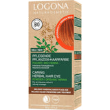 LOGONA Natural Cosmetics Ziołowa odżywcza farba do włosów, Organiczna henna w proszku Wegańska farba do włosów dla intensywnego koloru i połysku, Ziołowa farba do włosów w kolorze Miedziany Blond (Blond), 1 x 100g Naty Shop Czerwona Henna Farba do włosów 100G (1 opakowanie)