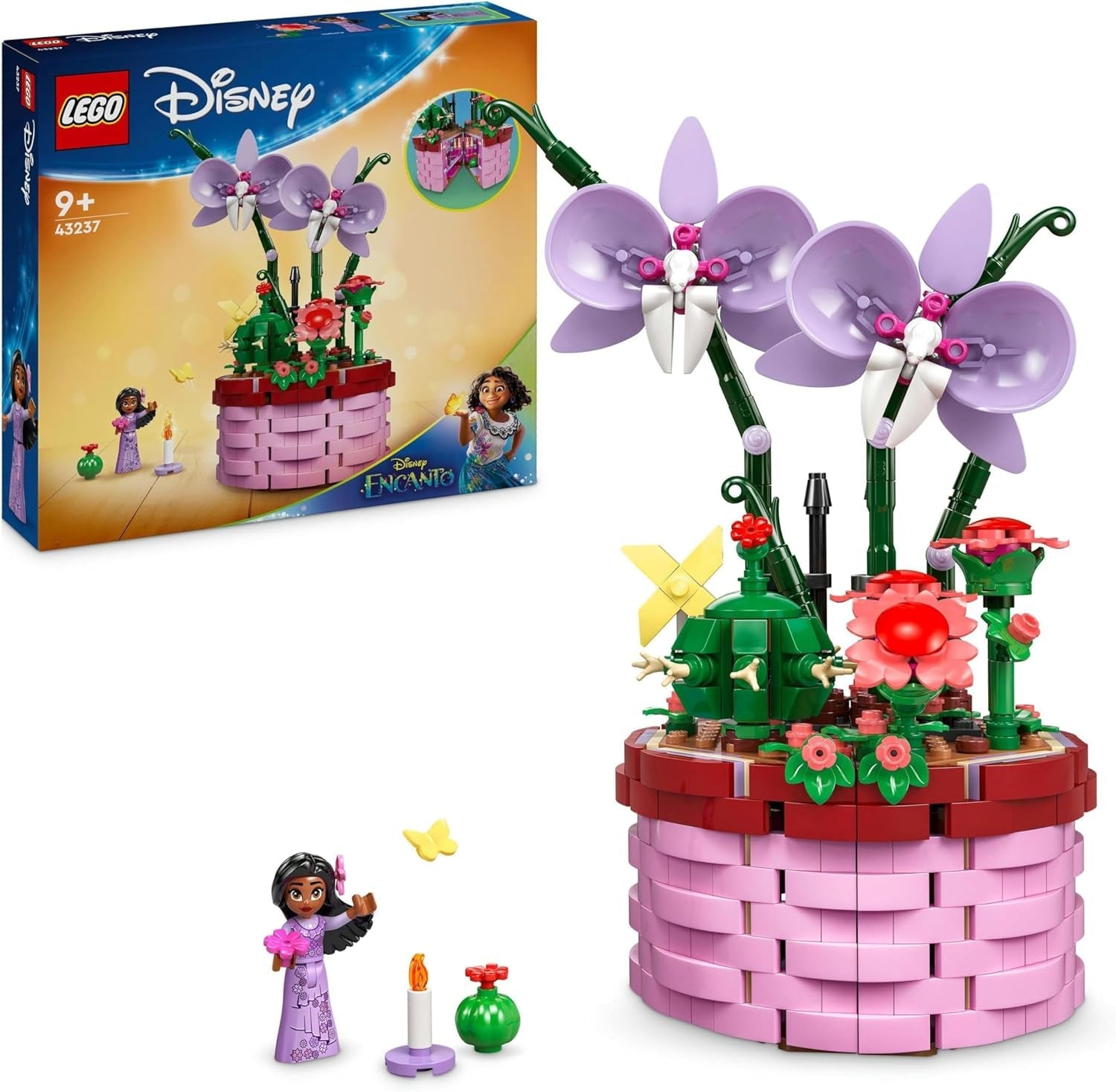 LEGO® Disney Encanto Doniczka Isabelli, zestaw dla dzieci z zabawkową orchideą do zbudowania, dekoracyjny zestaw do budowania z minilaleczką z postaciami filmowymi, pomysł na prezent dla dziewcząt i chłopców od 9 lat 43237 Zestawy do budowania Beuche den LEGO-Store Single