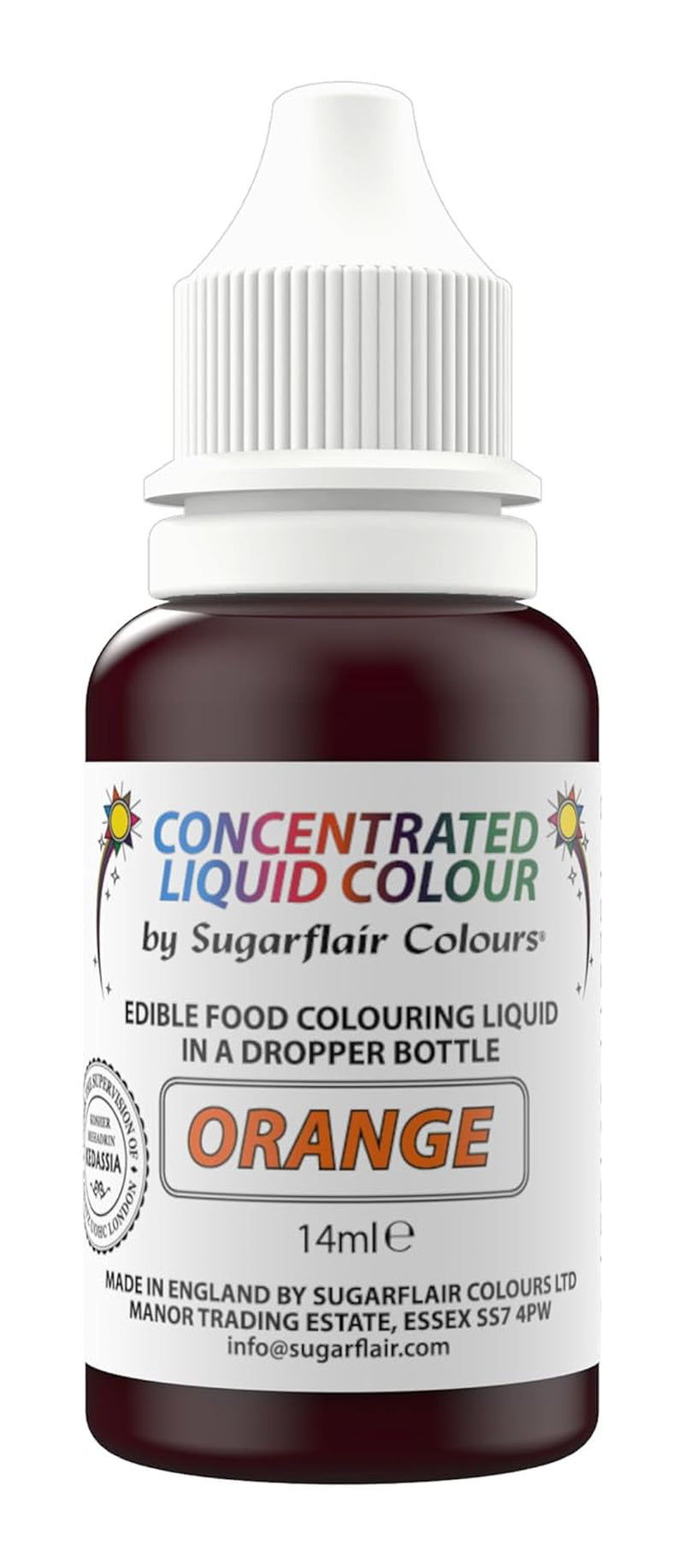 Sugarflair Jadalne krople barwnika spożywczego w płynie Wiosenna zieleń - Barwnik spożywczy z pastą cukrową Buttercream - Nadaje się do aerografu - 14ml