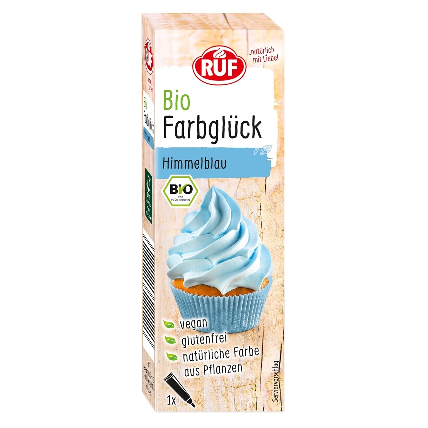 RUF organiczny barwnik spożywczy wata cukrowa różowa z syropem z agawy do barwienia lukru i dekoracji ciast, bezglutenowy i wegański, 1 x 25g
