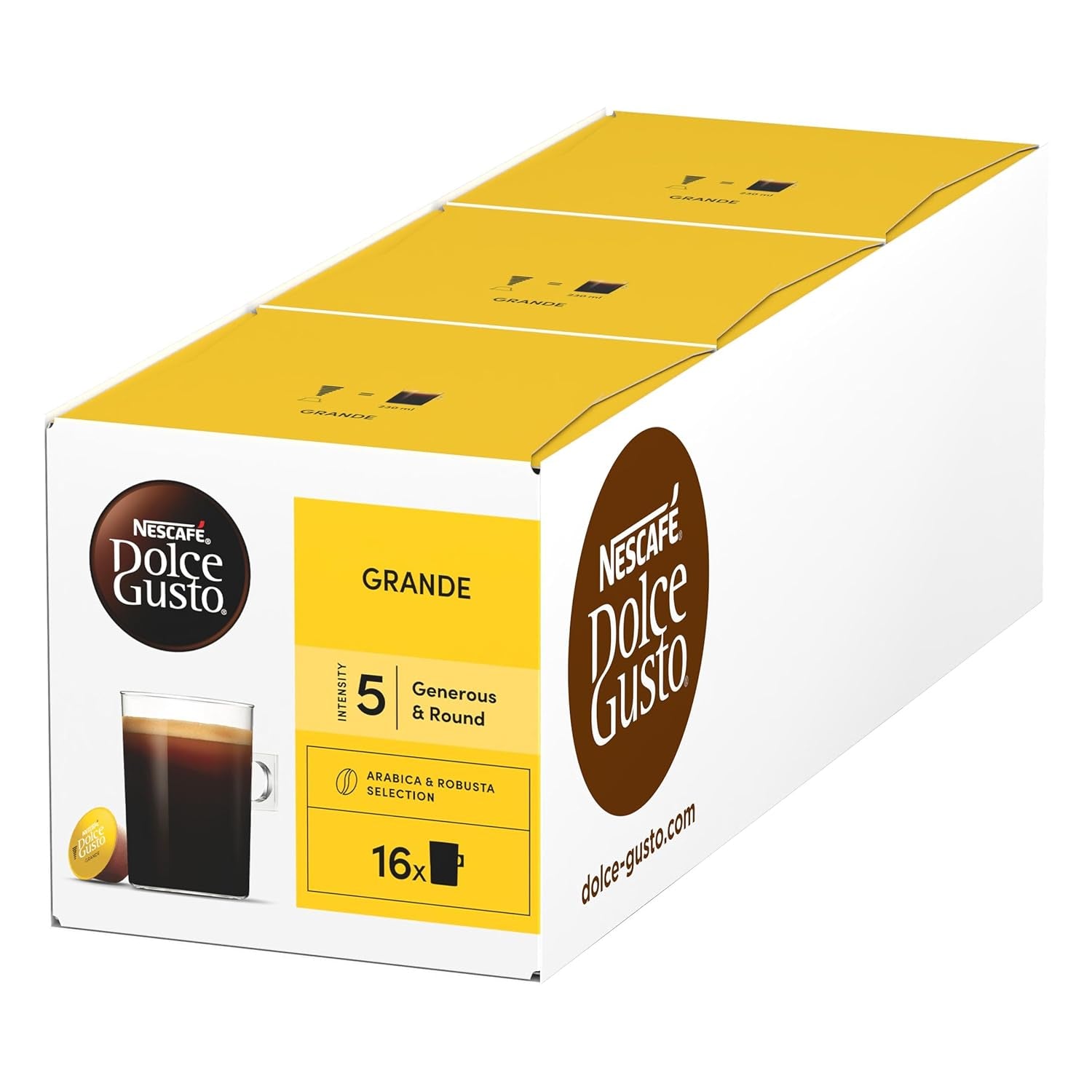NESCAFÉ DOLCE GUSTO Grande Kaffeekapseln 3-pak (3 x 16 Kapseln)