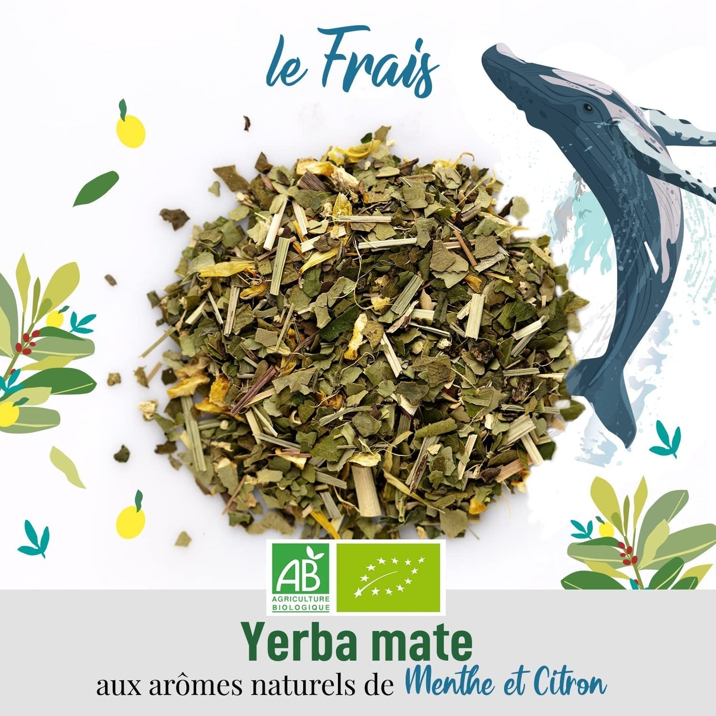 ORIGEENS BIO YERBA MATE Z MIĘTĄ I CYTRYNĄ 200 G - Świeżość I Niepalona Bio Yerba Mate, liście, bez łodyżek i pyłu