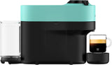 Ekspres do kawy z kapsułkami Nespresso Krups Vertuo Pop, pojemność: 560 ml, automatyczne rozpoznawanie kapsułek, system one-touch, 4 rozmiary filiżanek, skrócony czas podgrzewania, zrównoważony, Aqua Mint, XN9204