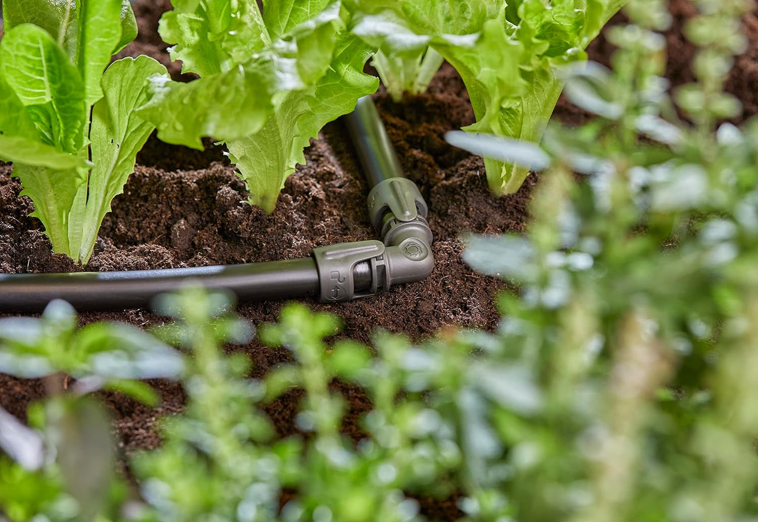Gardena System nawadniania mikrokroplowego, element L 13 mm (1/2"): złącze rurowe do odwracania rur zasilających 13 mm, montaż bez użycia narzędzi, wielokrotnego użytku (13202-20)