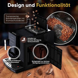 W pełni automatyczny ekspres ProfiCook® ze spieniaczem mleka do cappuccino | Młynek stożkowy | z funkcją podgrzewania filiżanki | Włoska profesjonalna pompa | Ekran dotykowy | Ekspres | PC KAV 1281