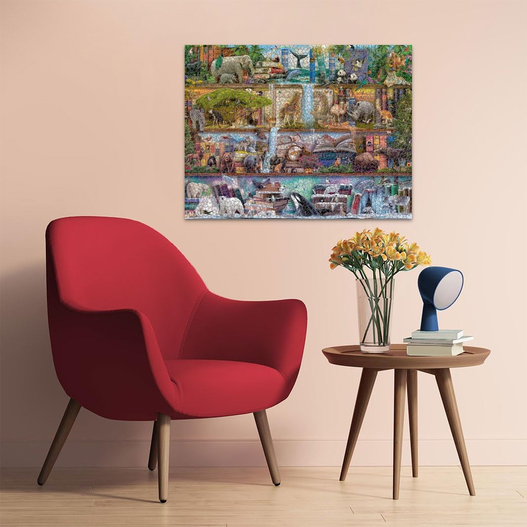 Ravensburger Puzzle 16652 - Świat Dużych Zwierząt - Układanka składająca się z 2000 elementów dla dorosłych i dzieci w wieku 14+, zaprojektowana przez Aimee Stewart Puzzle Naty Shop
