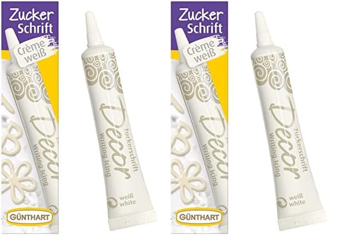 Günthart Backdecor 25 g Cukier z literami GOLD Do wszystkich deserów w złotym kolorze Wykonany z cukru dla pięknych liter i wzorów, 1 opakowanie (25 g)