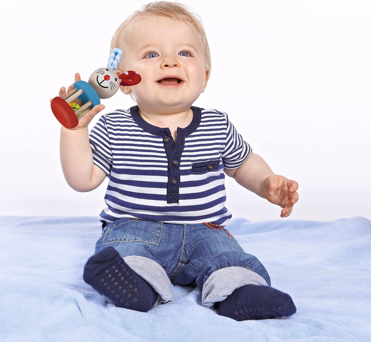 Eichhorn/Heros 100017013 - Grzechotka dla dzieci, motyw - królik Baby Toys Naty Shop