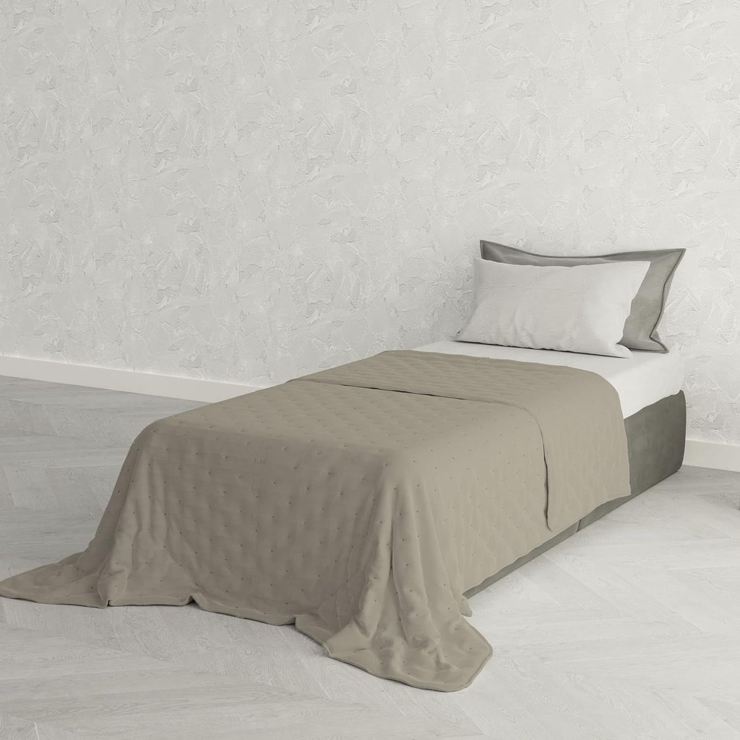 Pościel włoska CHIC kołdra letnia mikrofibra SINGLE 170X250Cm brąz Narzuty i kołdry Naty Shop