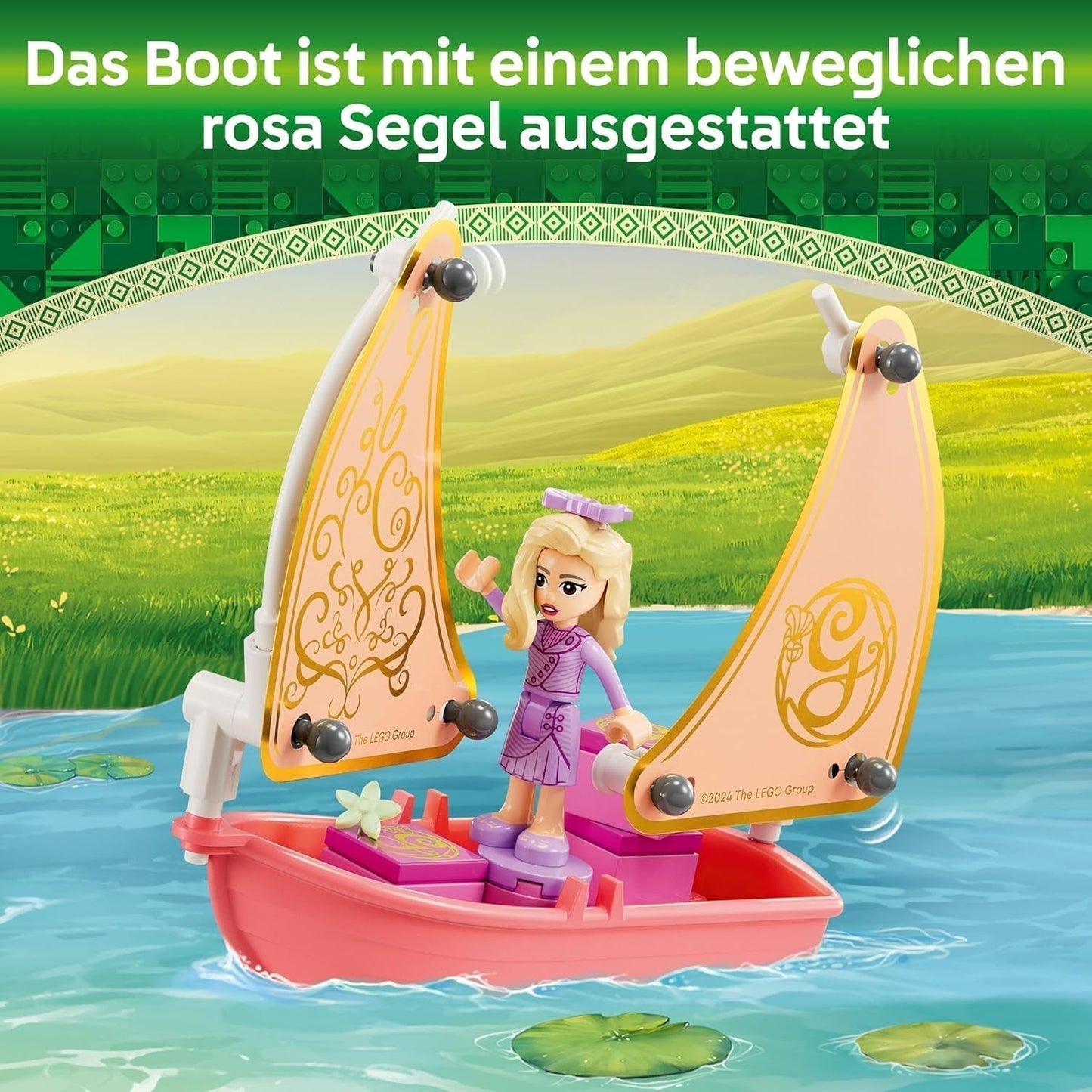 LEGO Wicked Glinda, Elfaba i Nessarose na żaglówce Uniwersytetu Shiz i 3 figurkach łódki Prezent dla dziewcząt i chłopców od 7. roku życia Miłośnicy domków dla lalek 75681 Zestawy do budowania Besuche w sklepie LEGO