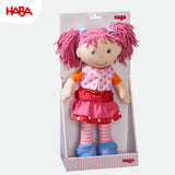 Lalka HABA Lily Lou - Lalka z miękkiej tkaniny od 18 miesięcy - 30 cm z ubrankami i włosami - Idealna towarzyszka zabaw dla małych dzieci - 1302842001