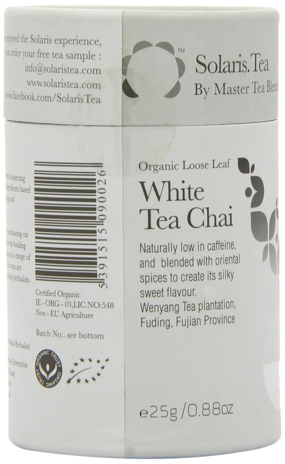 Solaris Organiczna herbata Chai Herbata biała 25 g