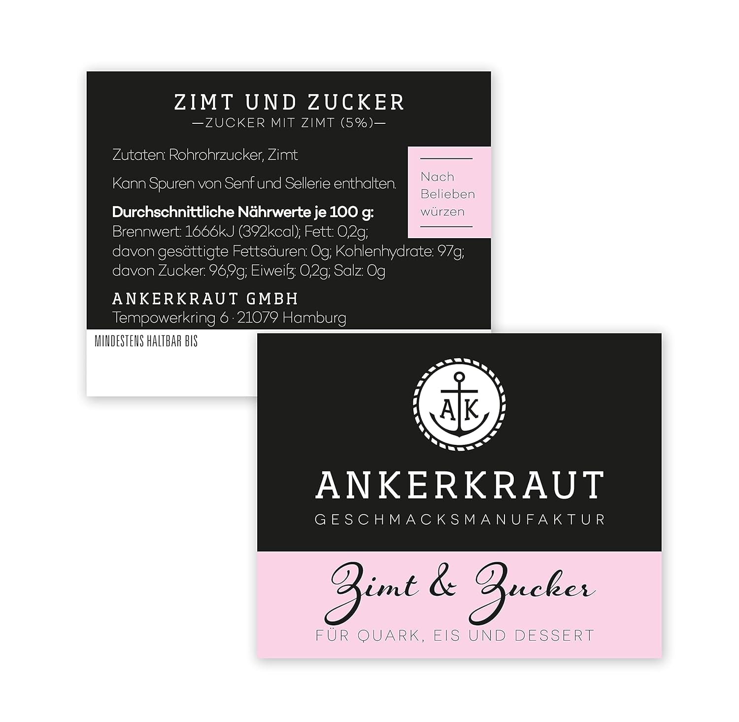 Ankerkraut Zimt & Zucker, 100g w szkle korkowym