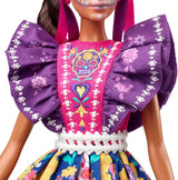 2022 Día De Muertos Lalka Barbie z marszczoną tradycyjną sukienką, wieńcem kwiatowym i farbą do twarzy Calavera, prezent dla kolekcjonerów