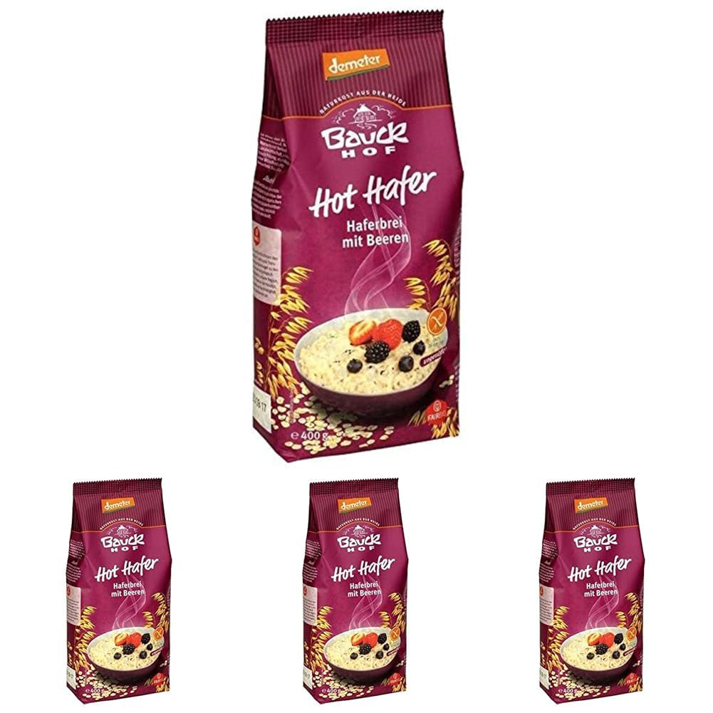 hof Ekologiczne gorące płatki owsiane z jagodami, 400g (4 szt.)
