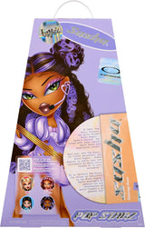 BRATZ Pop Starz Sasha – modna lalka z kolekcjonerskim breloczkiem do kluczy, strojem i akcesoriami muzycznymi