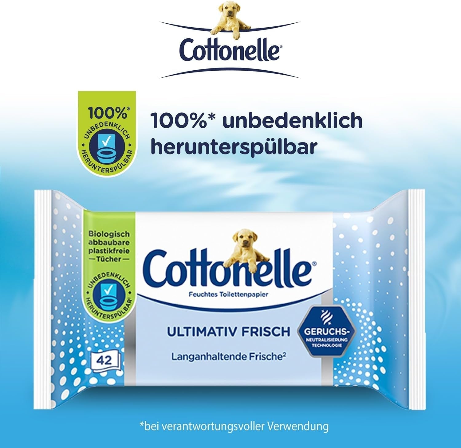 Chusteczki nawilżane, Ultimate Fresh, 12 x 42 chusteczki, technologia Deodycylx, przyjazne dla skóry, bez alkoholu i barwników, wrażliwe, biodegradowalne