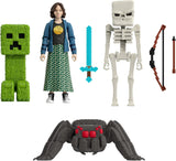 Zestaw Mattel Minecraft Story z 4 figurkami i 3 akcesoriami Spotkania w świecie Minecraft Kolekcjonerska zabawka inspirowana filmem JFR70 Figurki Naty Shop