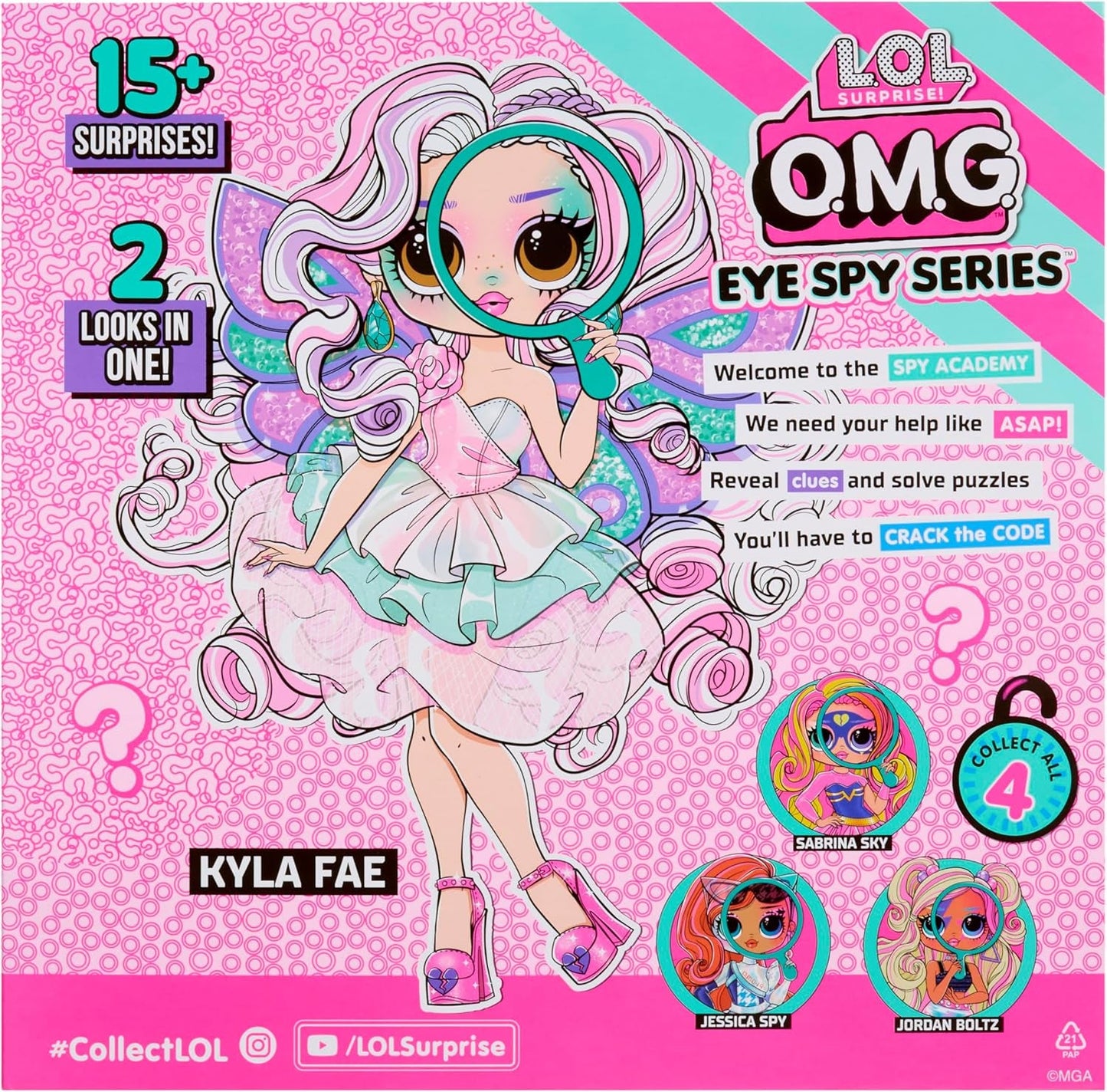 LOL niespodzianka! Seria OMG Eye Spy - Wróżka - Zawiera 1 lalkę ze strojem i akcesoriami, rozwiązywanie zagadek i niespodziewane odkrycie, 4 lalki kolekcjonerskie