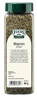 - Majeranek gerebelt | Mit praktischem Streuaufsatz | Zum Verfeinern von Bohnen- und Linseneintöpfen | 80 g dużego Streuera