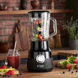 Mikser stojący Russell Hobbs [1,5 l szkła] Matt Schwarz (silnik Starker 0,9 PS, funkcja impulsu/kruszenia lodu, Edelstahlmesser, mikser Bpa-Frei, Elektrischer Zerkleinerer, urządzenie do robienia smoothie) 24722-56 Kitchen Naty Shop