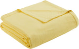 Madison Park Luksusowa bawełna w płynie Wysokiej jakości miękki i wygodny koc ze 100% bawełny ring-spun na kanapę lub kanapę Blush Full/Queen Naty Sklep z kołdrami i kołdrami Yellow King